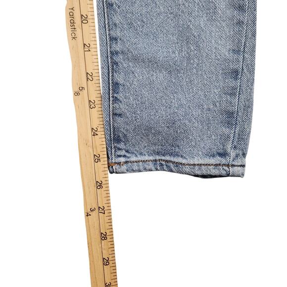 Ashley Mason Jeans 9 Bleached Stone Washed Light Denim Ripped Destroyed Mom - Picture 11 of 14